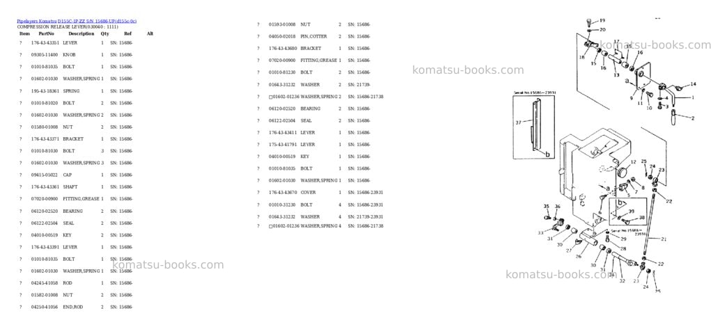 Komatsu d155c-1p-zz s/n 15686-up Parts catalog cover Page 3