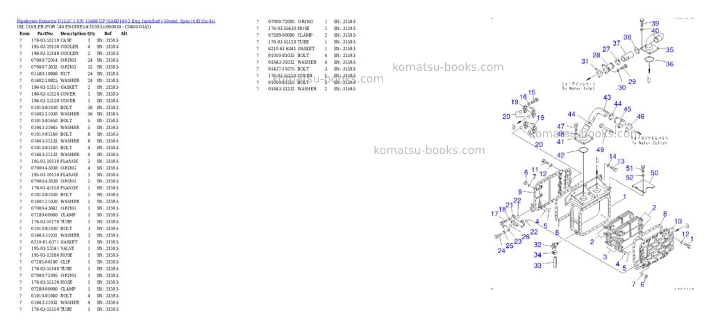 Komatsu d155c-1 s/n 15686-up sa6d140-2 eng. installed -50cent. spec. Parts catalog cover Page 4