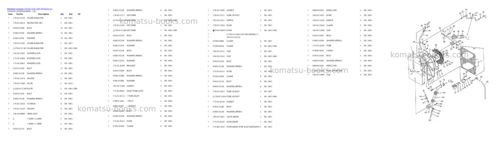 Komatsu D155S-1 S/N 1001-UP Parts catalog cover Page 7 Komatsu D155S-1 S/N 1001-UP Parts catalog cover Page 7