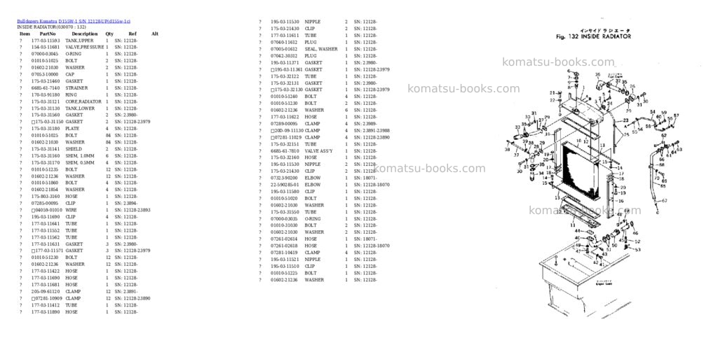 Komatsu d155w-1 s/n 12128-up Parts catalog cover Page 6