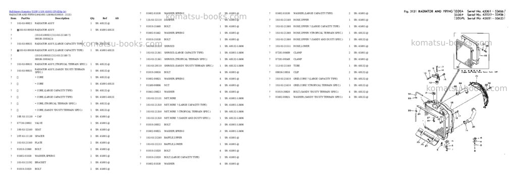 Komatsu d20p-5 s/n 45001-up Parts catalog cover Page 4