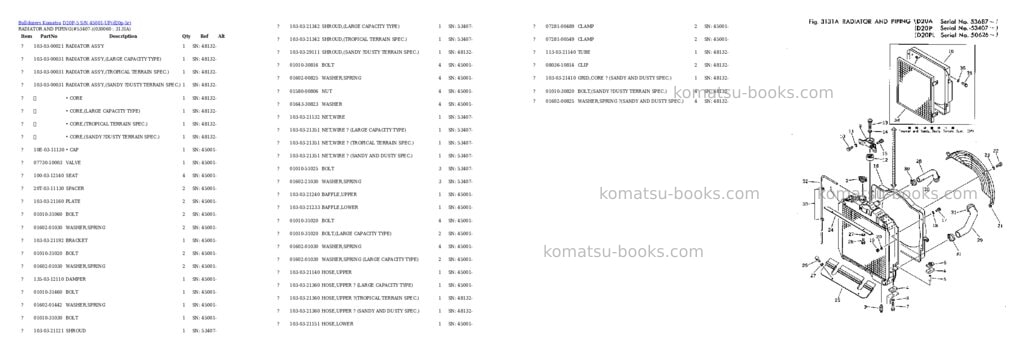 Komatsu d20p-5 s/n 45001-up Parts catalog cover Page 5