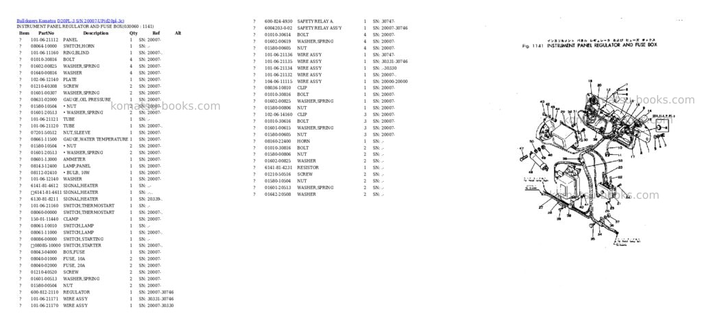 Komatsu D20PL-3 S/N 20007-UP Parts catalog cover Page 5 Komatsu D20PL-3 S/N 20007-UP Parts catalog cover Page 5