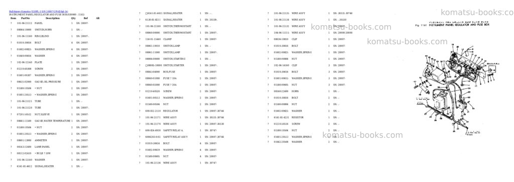 Komatsu d20pl-3 s/n 20007-up Parts catalog cover Page 5 Komatsu d20pl-3 s/n 20007-up Parts catalog cover Page 5