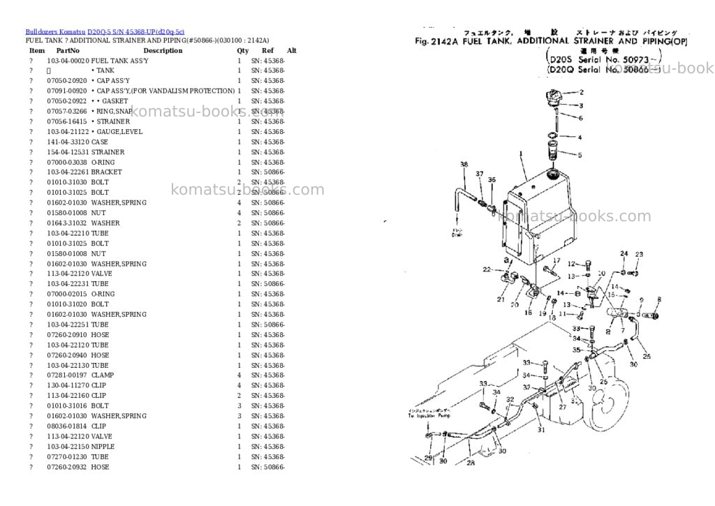 Komatsu d20q-5 s/n 45368-up Parts catalog cover Page 9 Komatsu d20q-5 s/n 45368-up Parts catalog cover Page 9