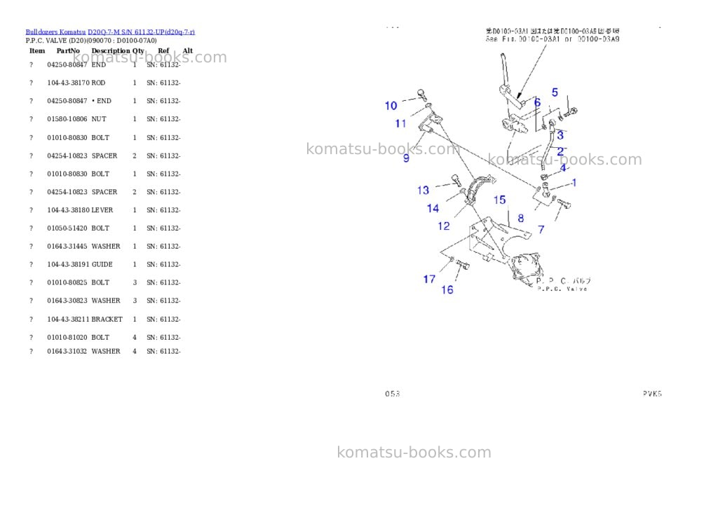 Komatsu d20q-7-m s/n 61132-up Parts catalog cover Page 10 Komatsu d20q-7-m s/n 61132-up Parts catalog cover Page 10