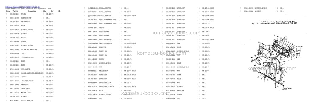 Komatsu d21a-3 s/n 20007-up Parts catalog cover Page 5 Komatsu d21a-3 s/n 20007-up Parts catalog cover Page 5