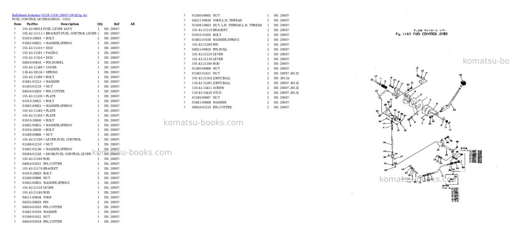 Komatsu D21P-3 S/N 20007-UP Parts catalog cover Komatsu D21P-3 S/N 20007-UP Parts catalog cover