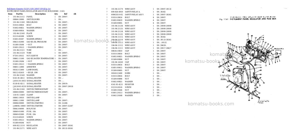 Komatsu D21P-3 S/N 20007-UP Parts catalog cover Page 5 Komatsu D21P-3 S/N 20007-UP Parts catalog cover Page 5
