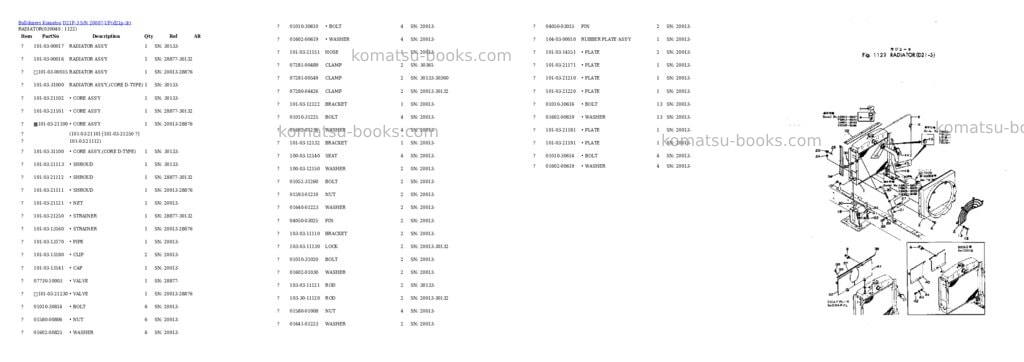 Komatsu d21p-3 s/n 20007-up Parts catalog cover Page 3 Komatsu d21p-3 s/n 20007-up Parts catalog cover Page 3