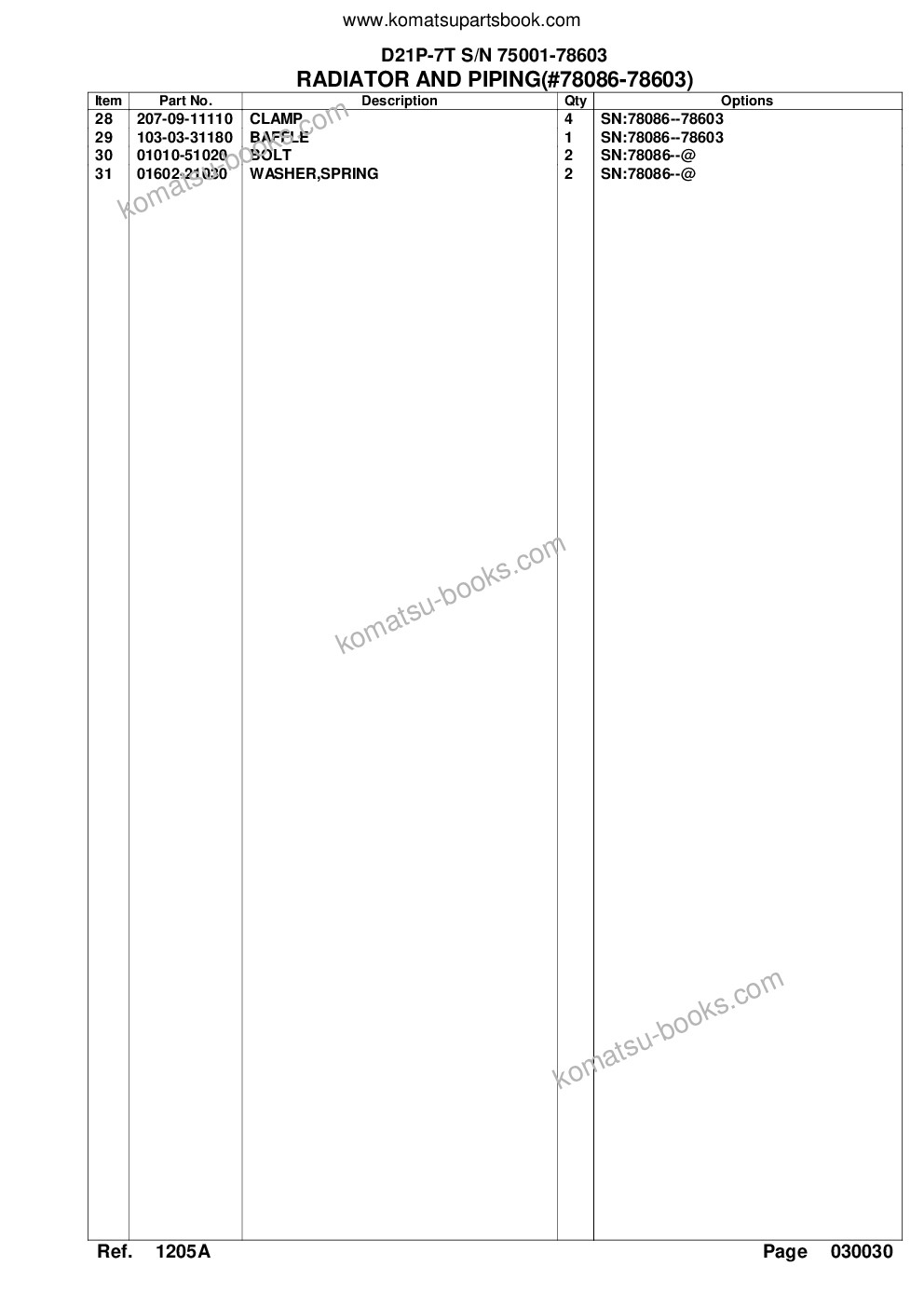 Komatsu d21p-7t s/n 75001-78603 Parts catalog cover Page 7 Komatsu d21p-7t s/n 75001-78603 Parts catalog cover Page 7