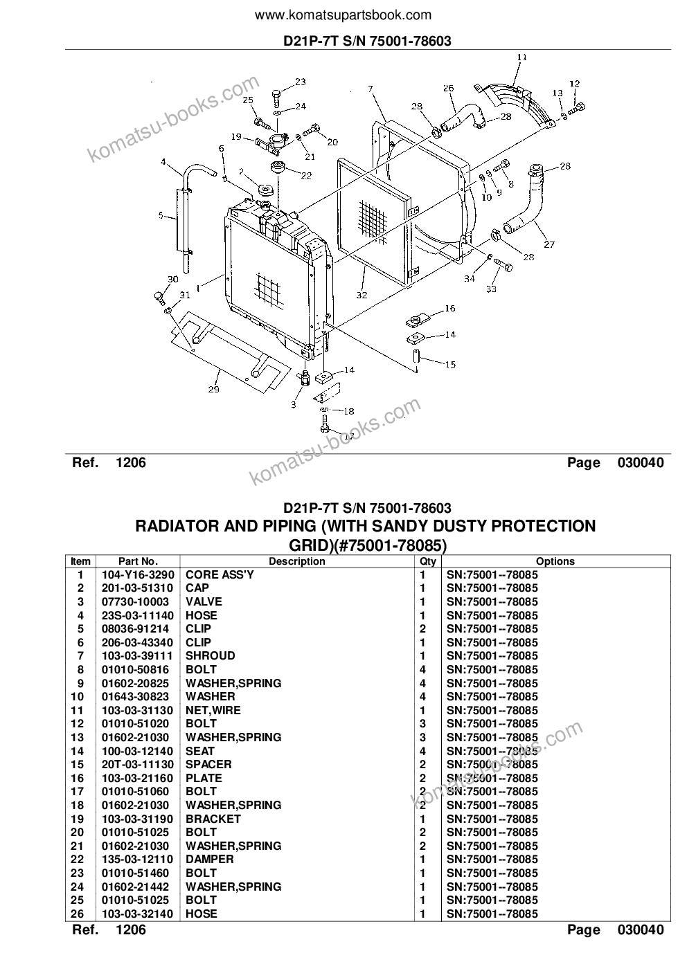 Komatsu d21p-7t s/n 75001-78603 Parts catalog cover Page 8 Komatsu d21p-7t s/n 75001-78603 Parts catalog cover Page 8