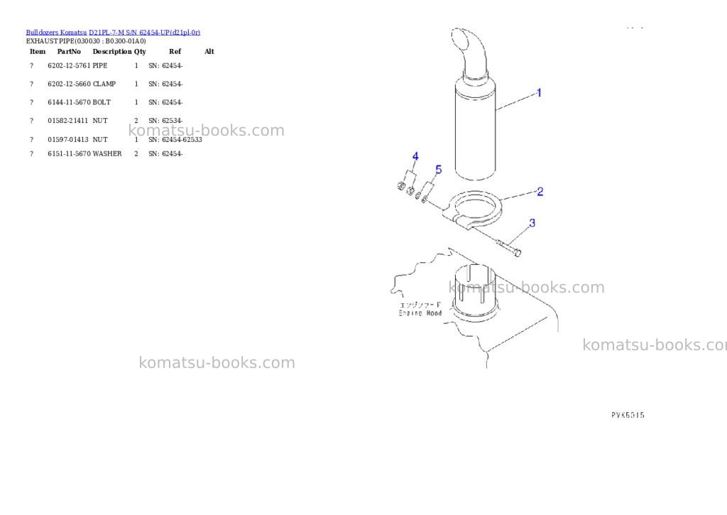 Komatsu d21pl-7-m s/n 62454-up Parts catalog cover Page 2 Komatsu d21pl-7-m s/n 62454-up Parts catalog cover Page 2
