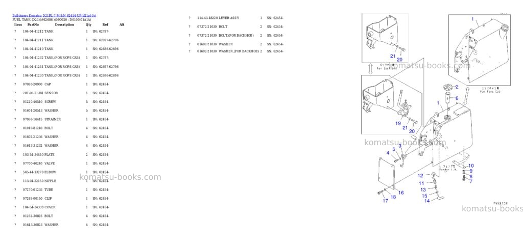 Komatsu d21pl-7-m s/n 62454-up Parts catalog cover Page 6 Komatsu d21pl-7-m s/n 62454-up Parts catalog cover Page 6