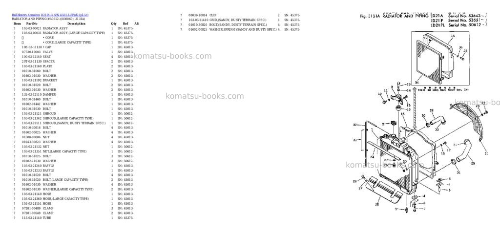 Komatsu d21pl-5 s/n 45013-up Parts catalog cover Page 5