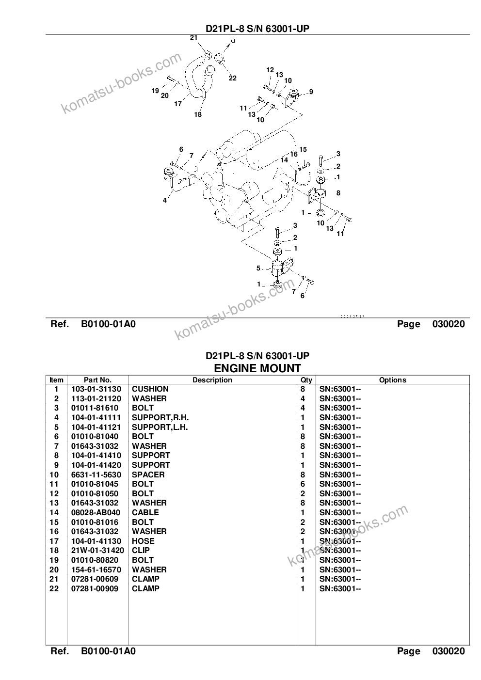 Komatsu d21pl-8 s/n 63001-up for indonesia Parts catalog cover Page 4
