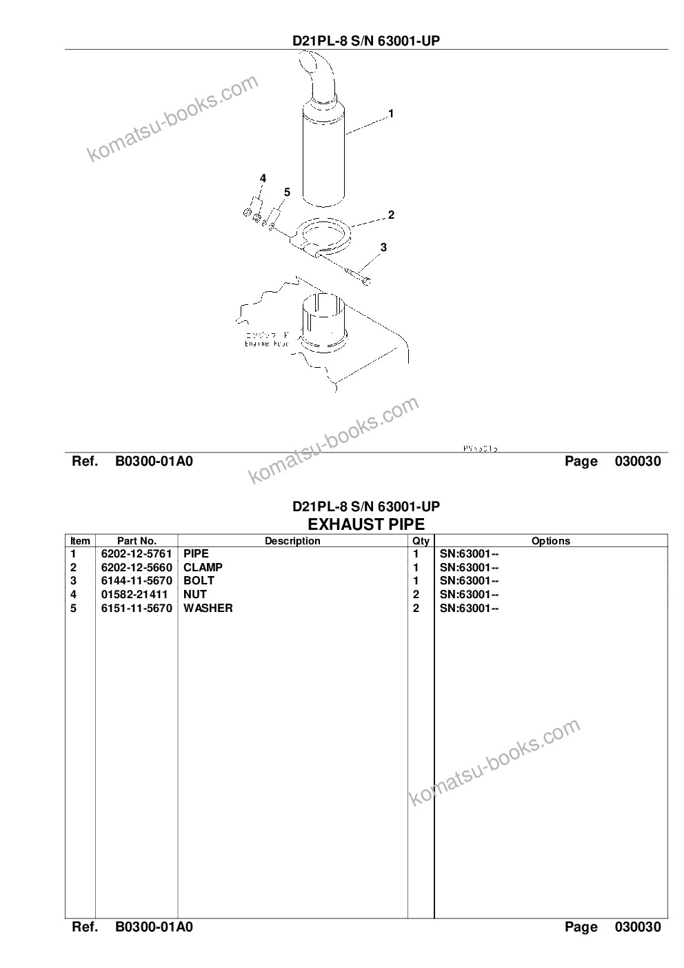 Komatsu d21pl-8 s/n 63001-up for indonesia Parts catalog cover Page 5