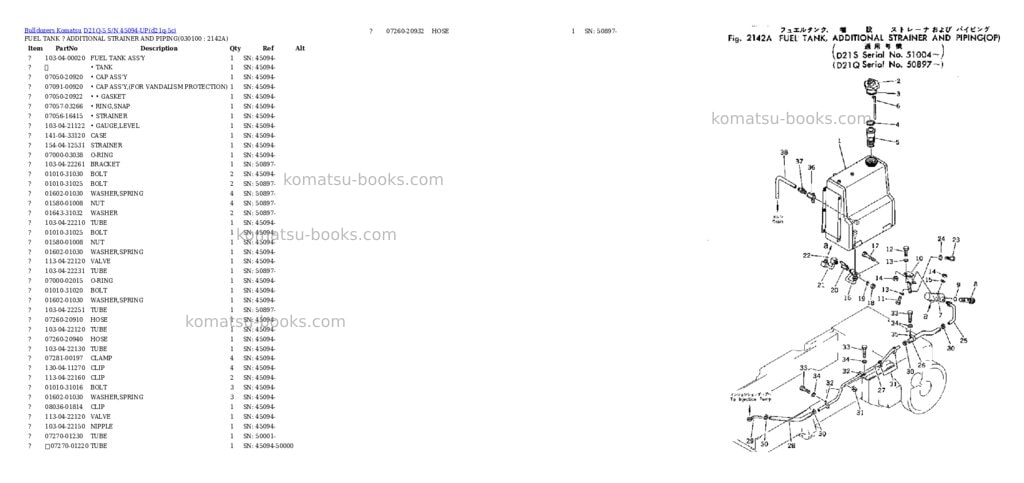 Komatsu d21q-5 s/n 45094-up Parts catalog cover Page 9 Komatsu d21q-5 s/n 45094-up Parts catalog cover Page 9