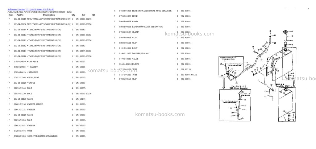Komatsu d21q-6 s/n 60001-up Parts catalog cover Page 3 Komatsu d21q-6 s/n 60001-up Parts catalog cover Page 3