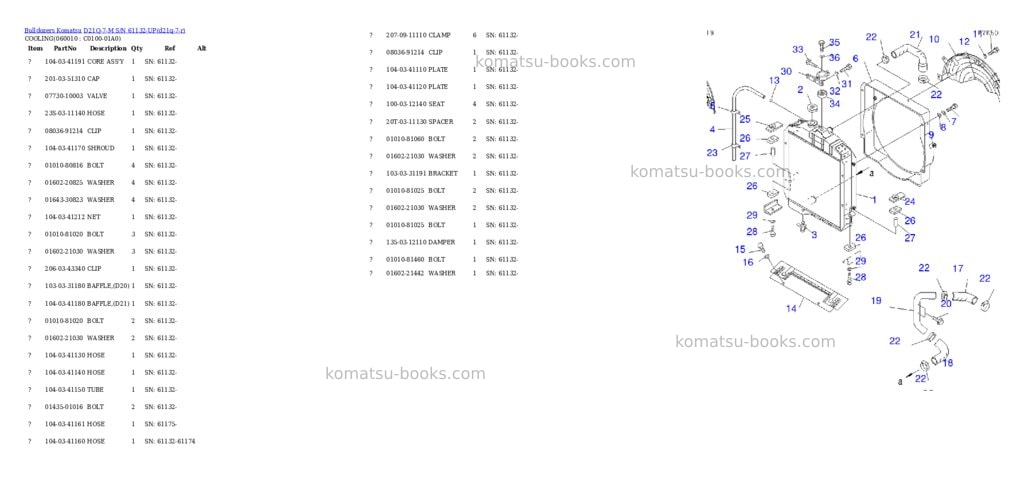 Komatsu d21q-7-m s/n 61132-up Parts catalog cover Page 3 Komatsu d21q-7-m s/n 61132-up Parts catalog cover Page 3
