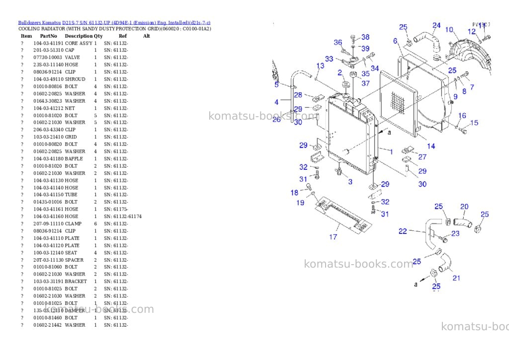 Komatsu d21s-7 s/n 61132-up 4d94e-1 emission eng. installed Parts catalog cover Page 5 Komatsu d21s-7 s/n 61132-up 4d94e-1 emission eng. installed Parts catalog cover Page 5
