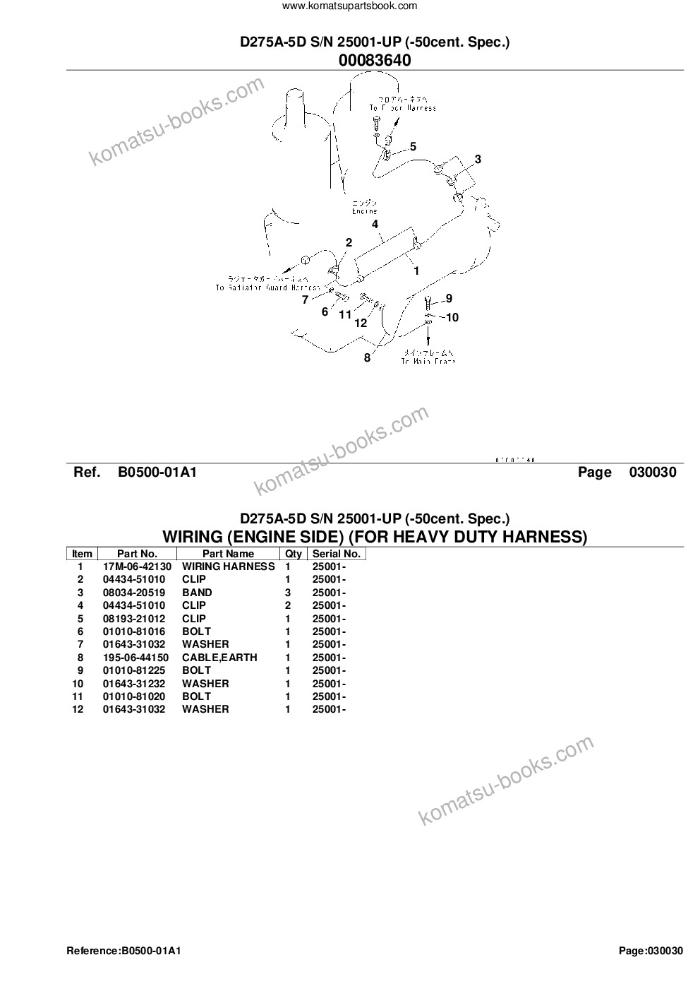 Komatsu d275a-5d s/n 25001-up -50cent. spec. Parts catalog cover Page 6 Komatsu d275a-5d s/n 25001-up -50cent. spec. Parts catalog cover Page 6