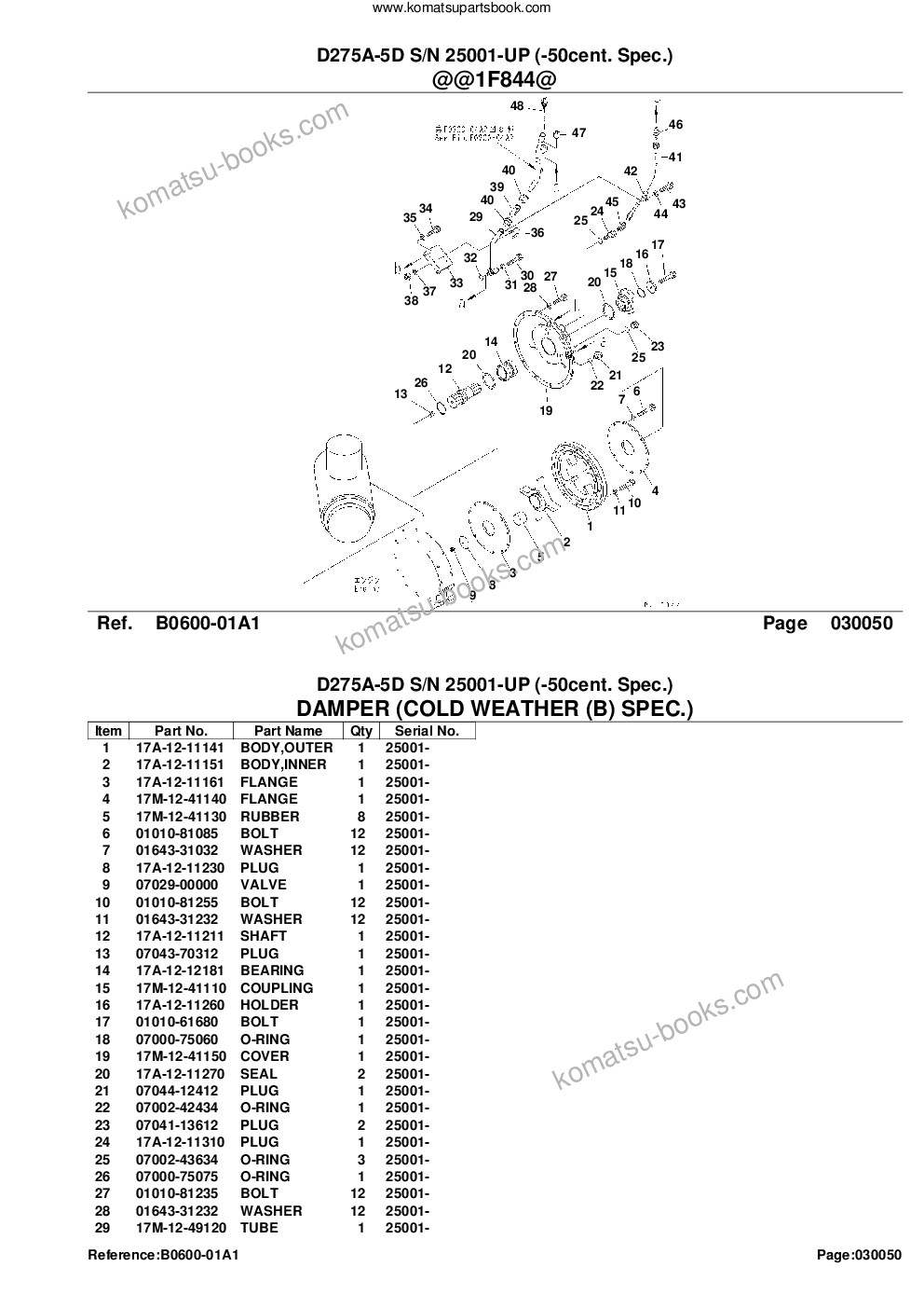 Komatsu d275a-5d s/n 25001-up -50cent. spec. Parts catalog cover Page 8 Komatsu d275a-5d s/n 25001-up -50cent. spec. Parts catalog cover Page 8