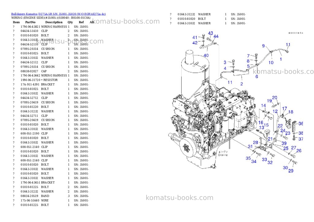 Komatsu d275a-5r s/n 35001-35020 w/o egr Parts catalog cover Page 3