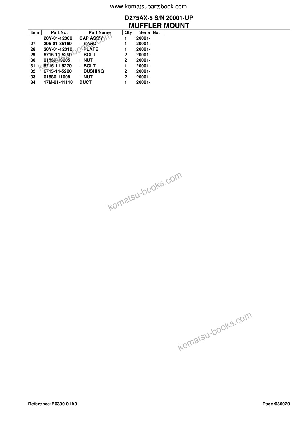 Komatsu d275ax-5 s/n 20001-up Parts catalog cover Page 5