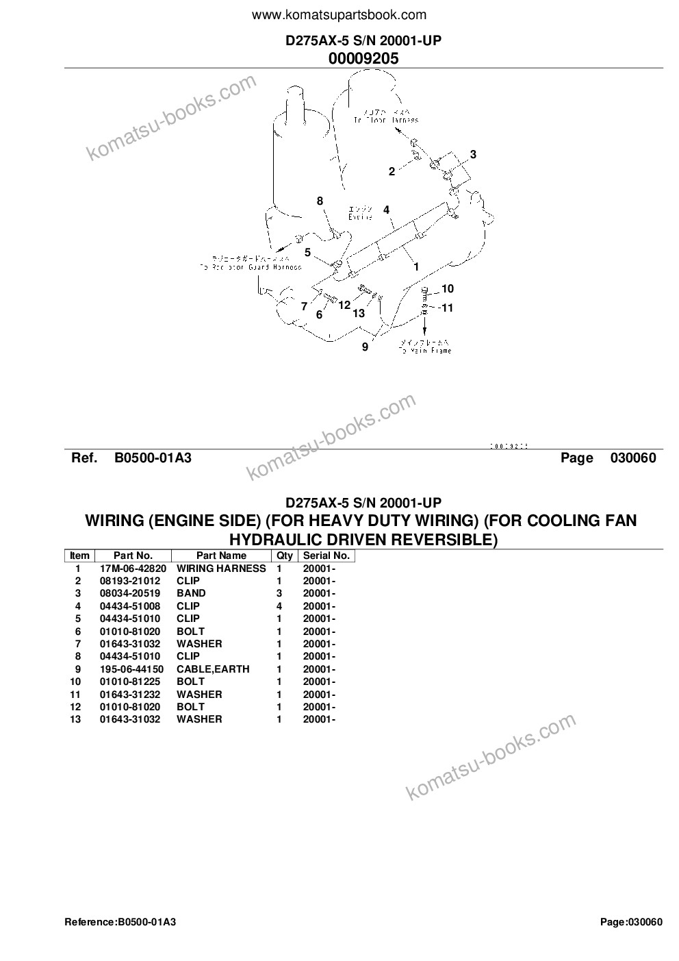 Komatsu d275ax-5 s/n 20001-up Parts catalog cover Page 9