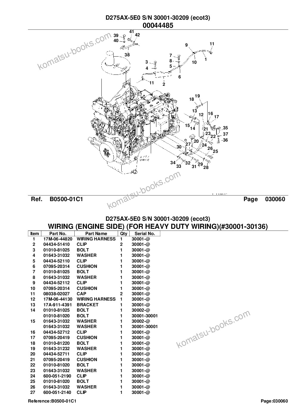 Komatsu d275ax-5e0 s/n 30001-30209 ecot3 Parts catalog cover Page 10 Komatsu d275ax-5e0 s/n 30001-30209 ecot3 Parts catalog cover Page 10