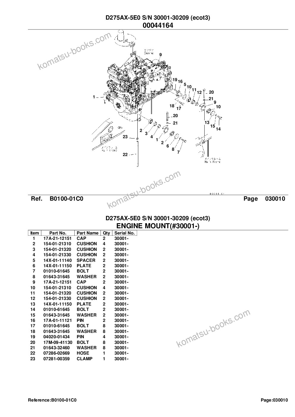 Komatsu d275ax-5e0 s/n 30001-30209 ecot3 Parts catalog cover Page 3 Komatsu d275ax-5e0 s/n 30001-30209 ecot3 Parts catalog cover Page 3