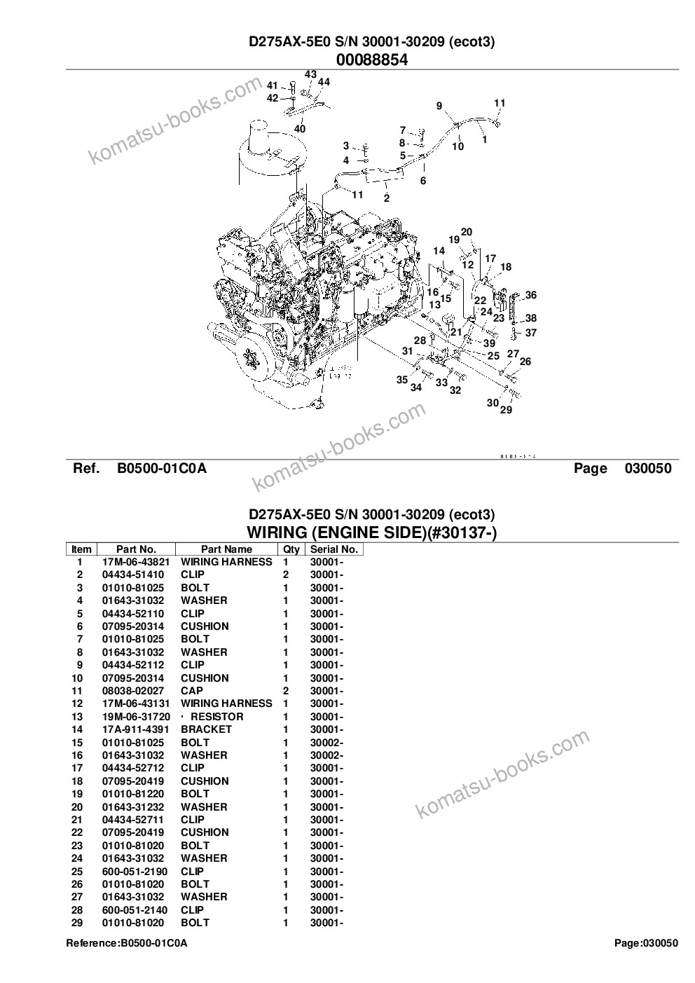 Komatsu d275ax-5e0 s/n 30001-30209 ecot3 Parts catalog cover Page 8 Komatsu d275ax-5e0 s/n 30001-30209 ecot3 Parts catalog cover Page 8
