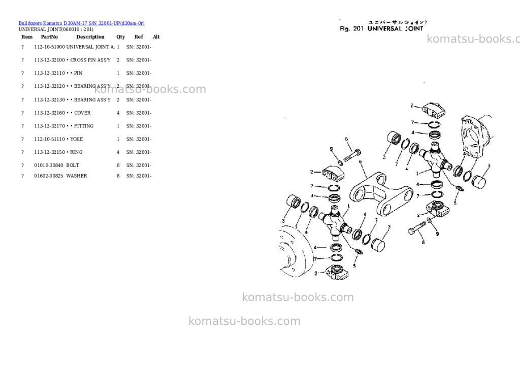 Komatsu d30am-17 s/n 32001-up Parts catalog cover Page 9
