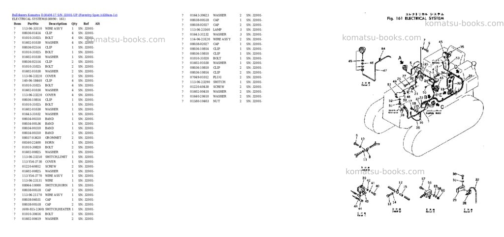 Komatsu D30AM-17 S/N 32001-UP (Forestry Spec.) Parts catalog cover Page 8