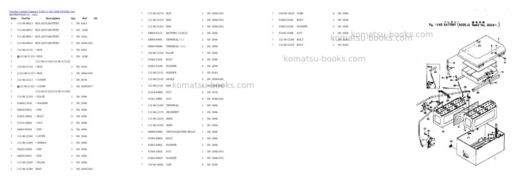 Komatsu d30s-12 s/n 5004-up chassis only Parts catalog cover Page 10