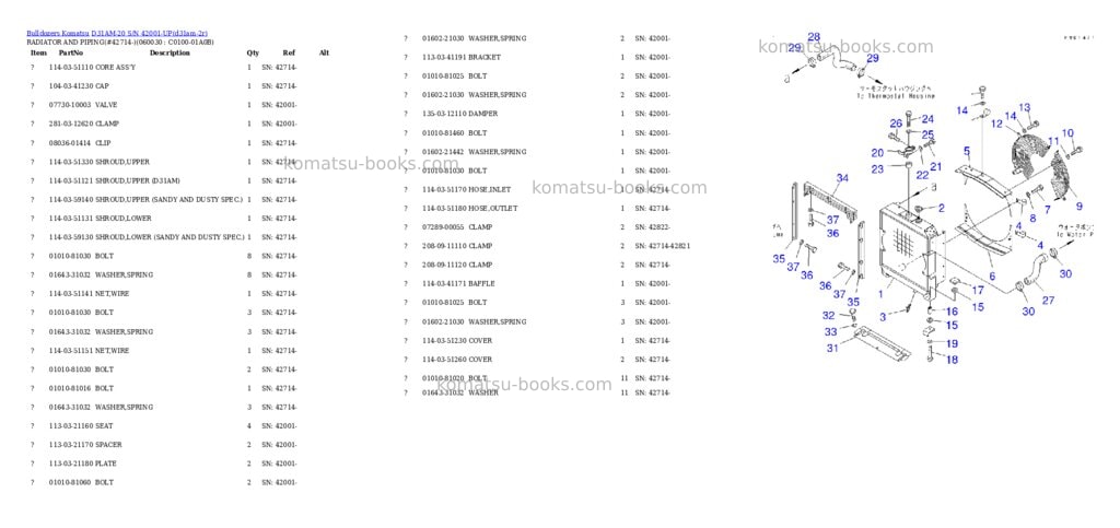Komatsu d31am-20 s/n 42001-up Parts catalog cover Page 10