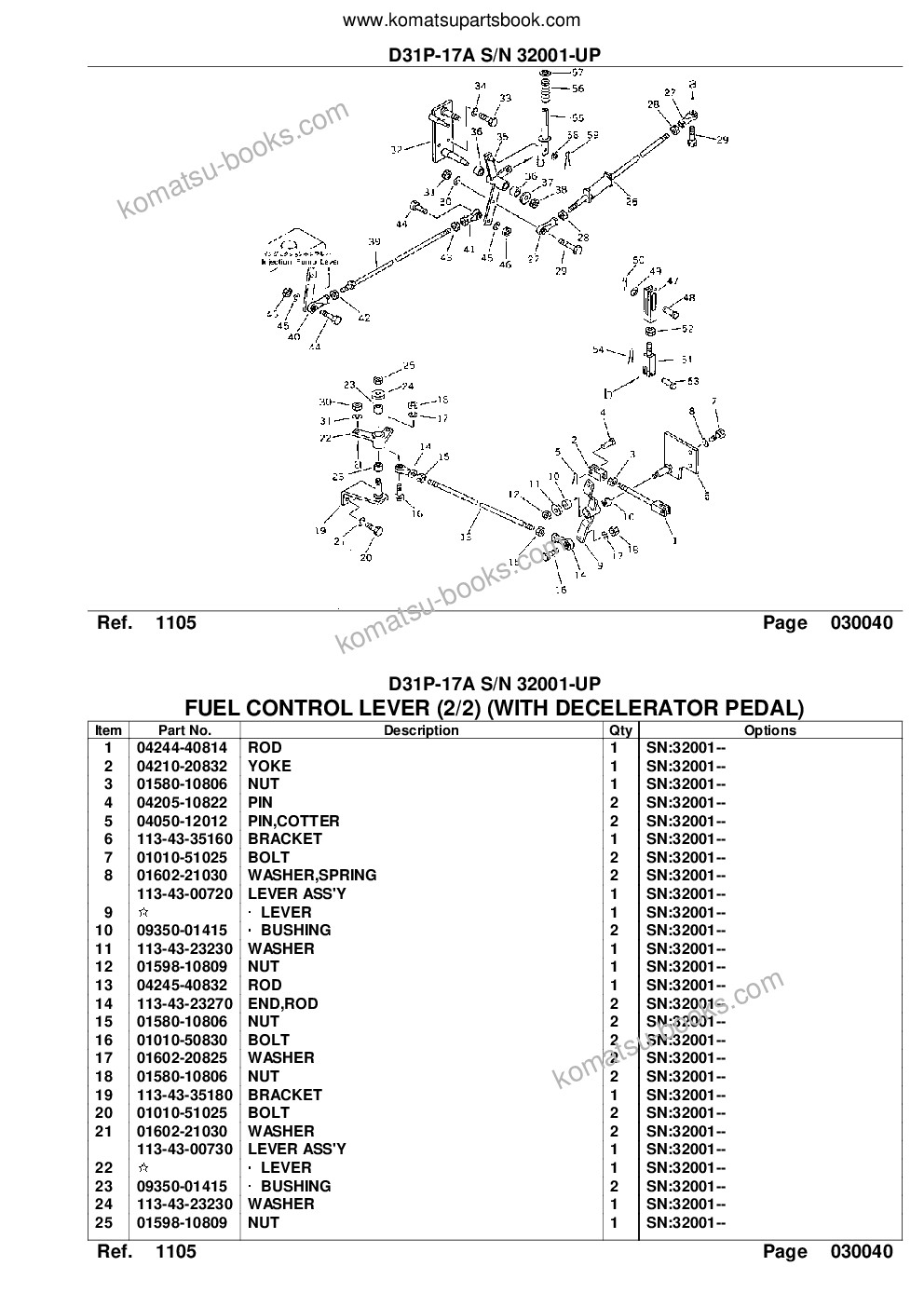 Komatsu d31p-17a s/n 32001-up power angle tilt dozer Parts catalog cover Page 8