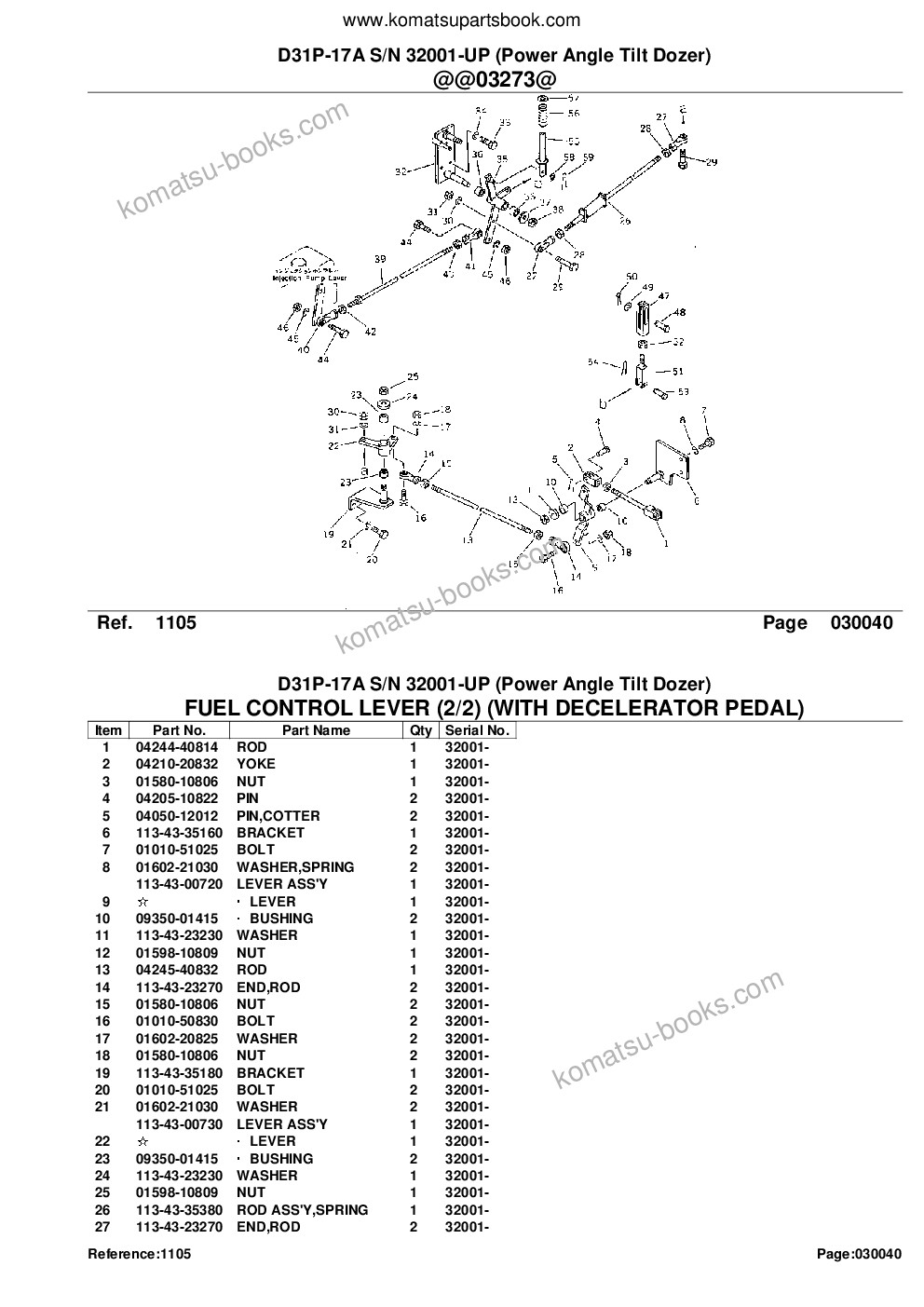 Komatsu D31P-17A S/N 32001-UP (Power Angle Tilt Dozer) Parts catalog cover Page 8 Komatsu D31P-17A S/N 32001-UP (Power Angle Tilt Dozer) Parts catalog cover Page 8