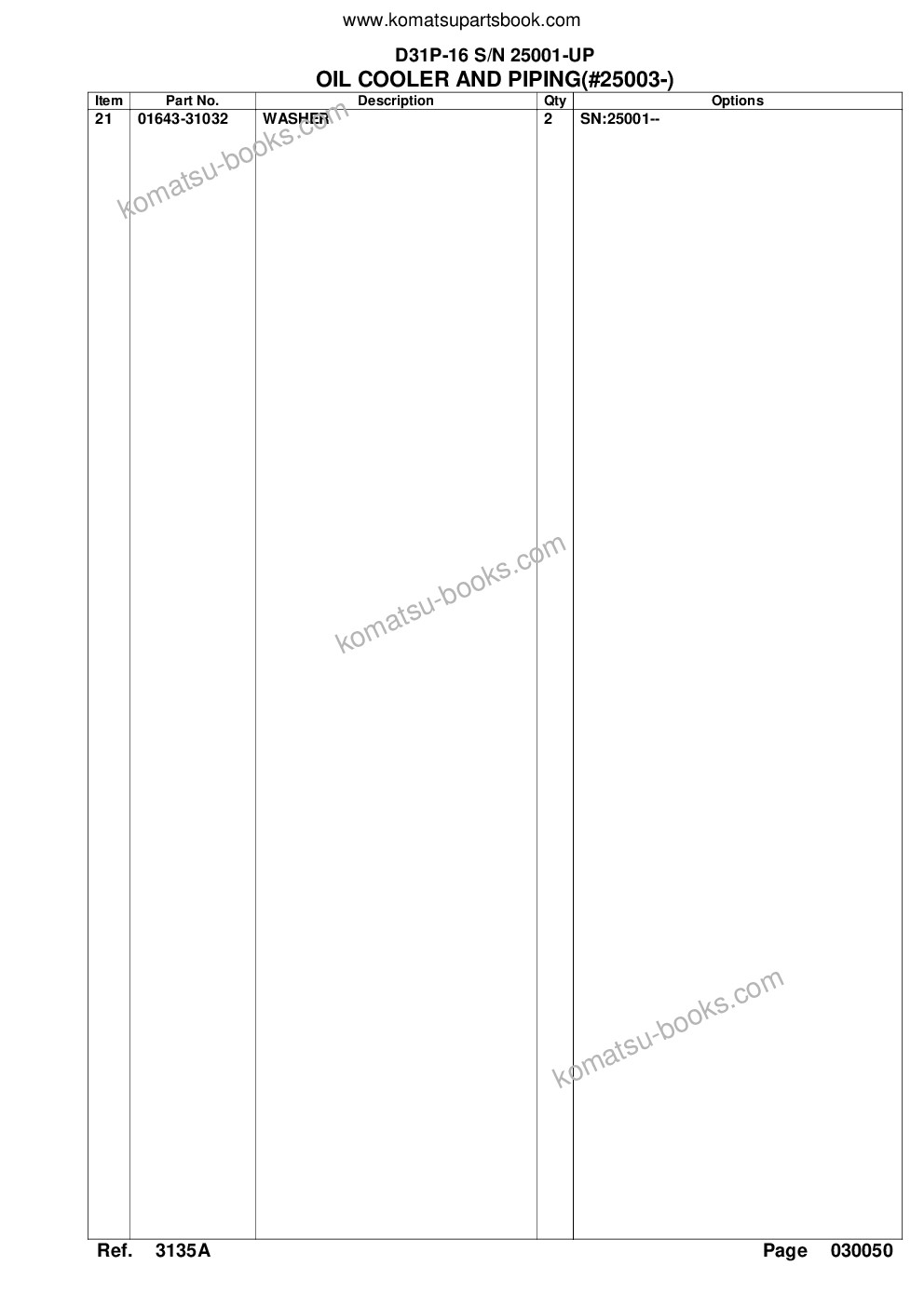 Komatsu d31p-16 s/n 25001-up Parts catalog cover Page 10