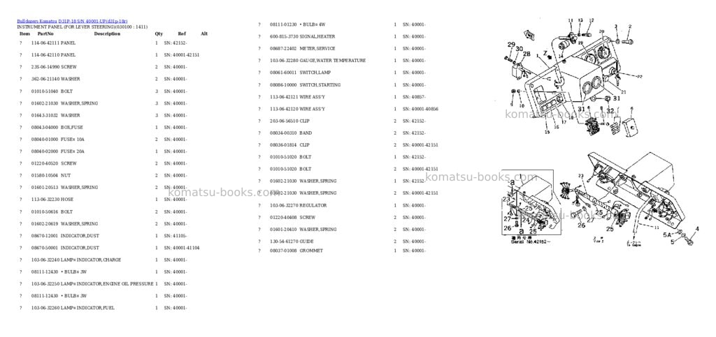 Komatsu D31P-18 S/N 40001-UP Parts catalog cover Page 9
