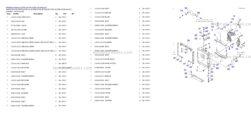 Komatsu d31pg-20a s/n 45001-up Parts catalog cover Page 8 Komatsu d31pg-20a s/n 45001-up Parts catalog cover Page 8