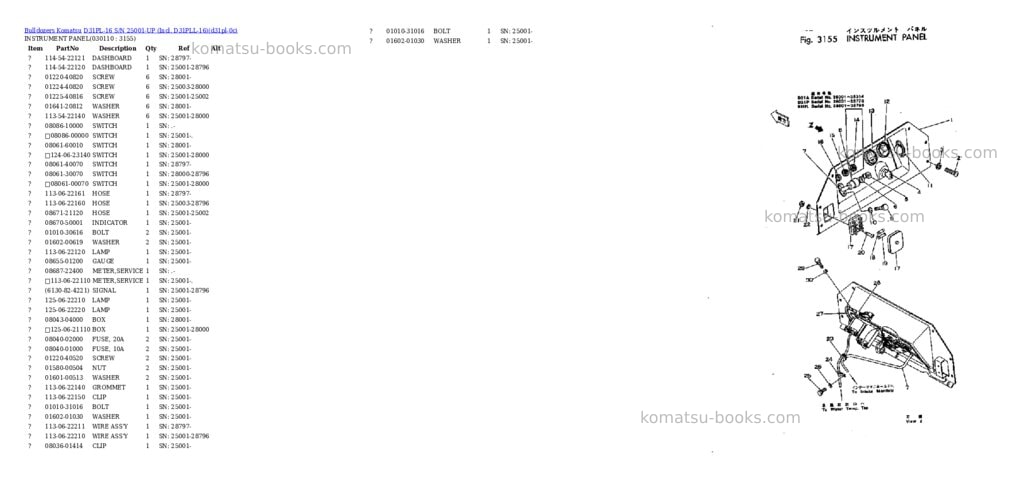 Komatsu D31PL-16 S/N 25001-UP (Incl. D31PLL-16) Parts catalog cover Page 10 Komatsu D31PL-16 S/N 25001-UP (Incl. D31PLL-16) Parts catalog cover Page 10