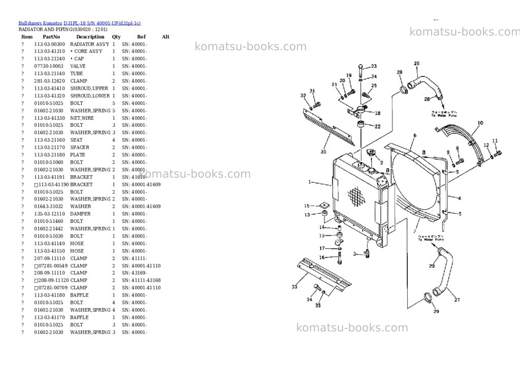 Komatsu d31pl-18 s/n 40001-up Parts catalog cover Komatsu d31pl-18 s/n 40001-up Parts catalog cover