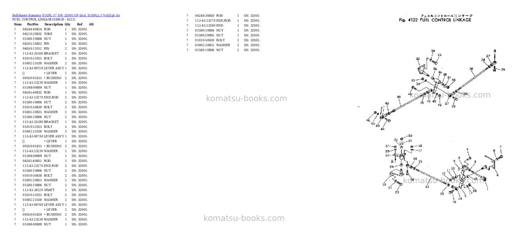 Komatsu d31pl-17 s/n 32001-up incl. d31pll-17 Parts catalog cover Page 2