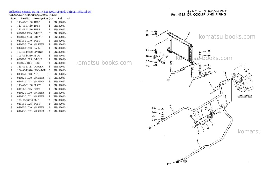 Komatsu d31pl-17 s/n 32001-up incl. d31pll-17 Parts catalog cover Page 4