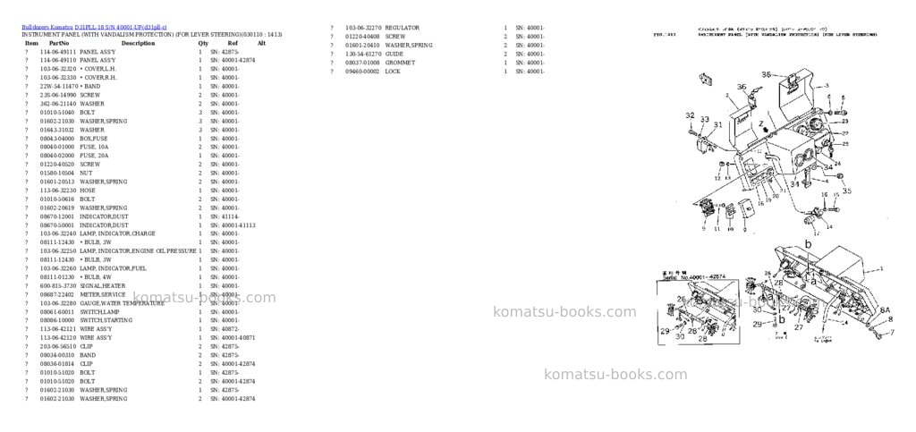 Komatsu D31PLL-18 S/N 40001-UP Parts catalog cover Page 10