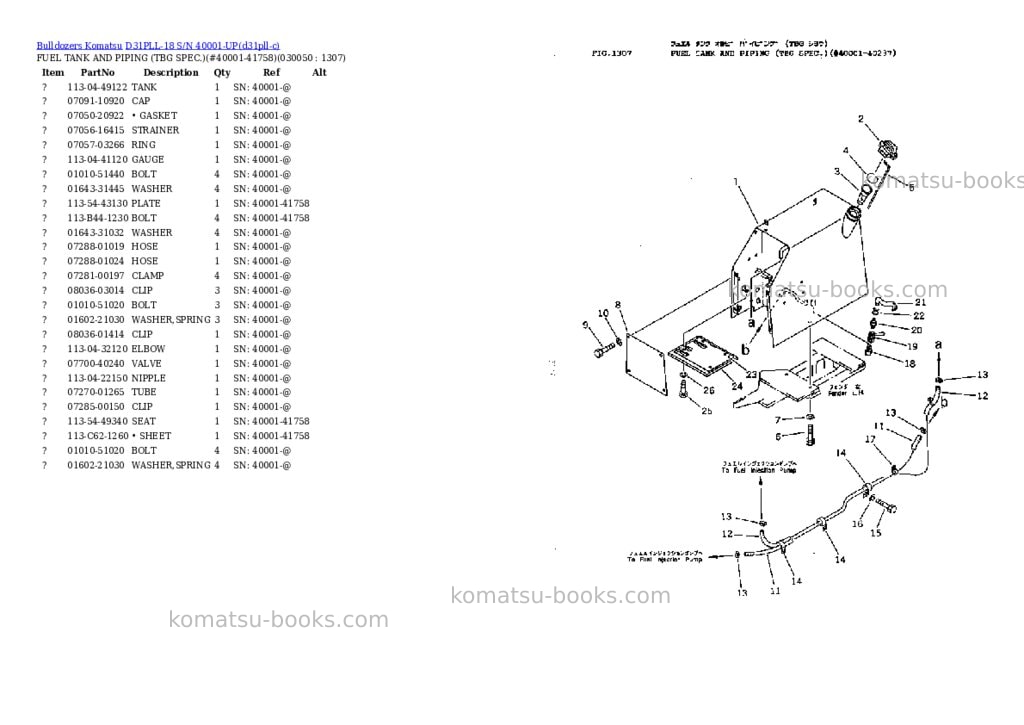 Komatsu D31PLL-18 S/N 40001-UP Parts catalog cover Page 4