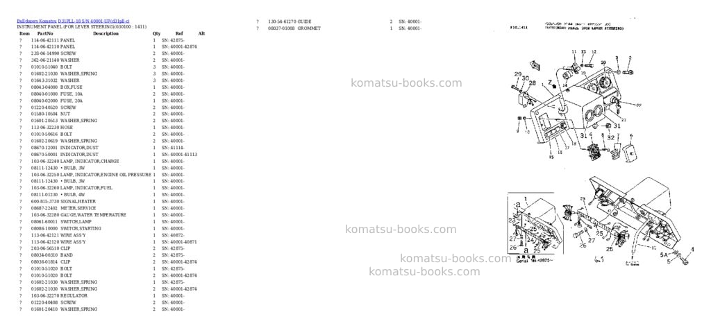 Komatsu D31PLL-18 S/N 40001-UP Parts catalog cover Page 9