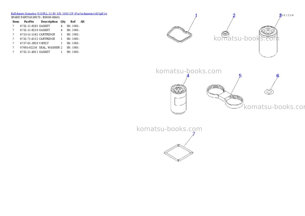 Komatsu d31pll-21-in s/n 1001-up for indonesia Parts catalog cover Page 6 Komatsu d31pll-21-in s/n 1001-up for indonesia Parts catalog cover Page 6